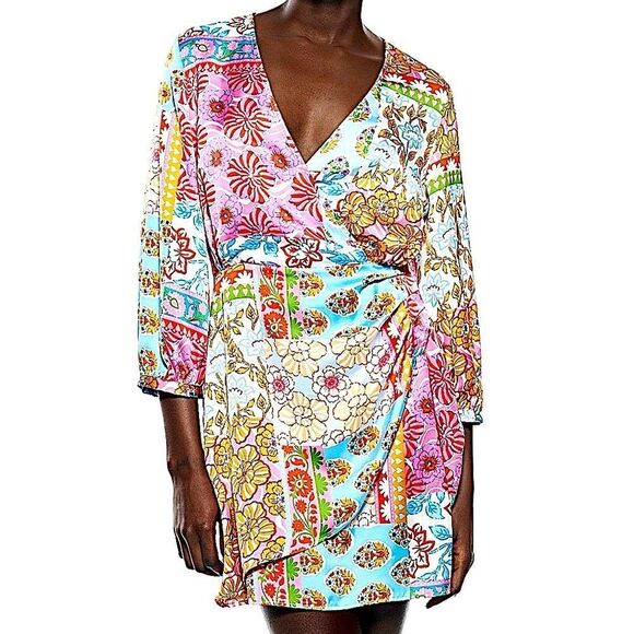 ZARA Patchwork Print Dress Size S • BLOGGER FAVORITE • NEW WITH TAGS • - Picture 4 of 15